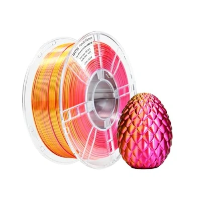 Afbeelding van iBOSS Silk PLA+ Filament Soie Rose Rouge Or Vert Imprimante 3D 1,75 mm +/ 0,02 mm, 1 kg/Bobine, PLA PLUS,