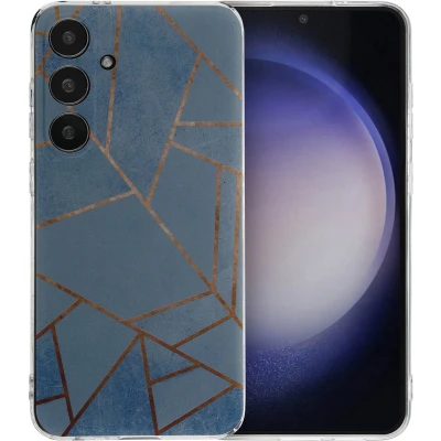 Afbeelding van iMoshion hoesje Geschikt voor Samsung Galaxy S24 Plus Siliconen Design Meerkleurig / Blue Graphic