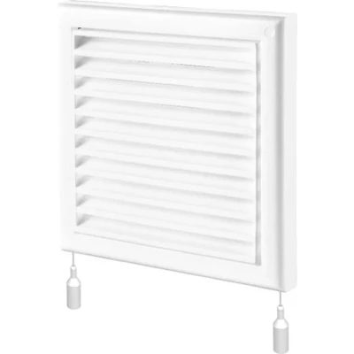 Afbeelding van Ventilatierooster kunststof afsluitbaar 250x250 mm met trekkoord