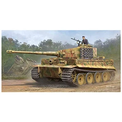 Afbeelding van 1:35 Trumpeter 09539 Pz.Kpfw.VI Ausf.E Sd.Kfz.181 Tiger I (Medium Prod.) w/ Zimmerit Plastic Modelbouwpakket