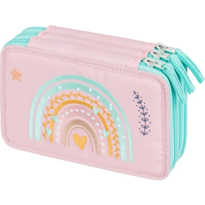 Afbeelding van Baagl Luxe Etui Regenboog 3 ritsen