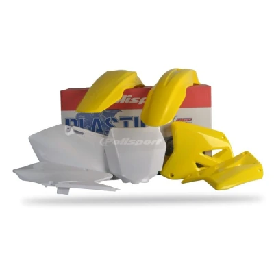 Afbeelding van Polisport Plastickit Suzuki RM125 RM250 2001 2008 Origineel Geel / Wit