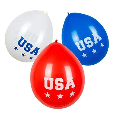 Afbeelding van Boland 6 Latex ballonnen &#039;USA&#039; Multi Knoopballon
