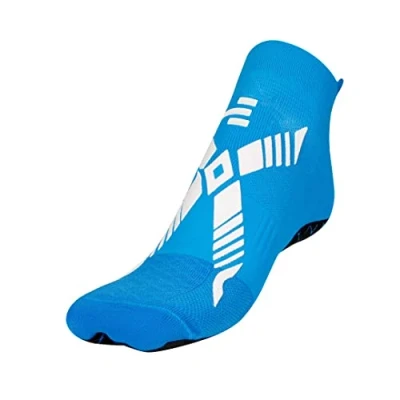 Afbeelding van R EVENGE Klassieke technische zwembadsokken voor activiteiten in het zwembad en op natte oppervlakken, antislip, antibacterieel, ideaal zwemmen aquagym, hydrobike,, Lichtblauw/wit