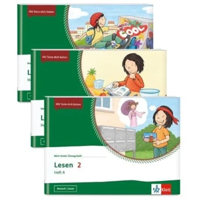 Afbeelding van Paket Lesen 2: 3 Hefte im Paket: Heft A B C Klasse 2 (Mein Anoki Übungsheft