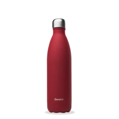 Afbeelding van Qwetch Thermosfles, rood, 750 ml, 24 uur koud en 12 warm, waterdicht, BPA vrij herbruikbaar, thermosfles voor sport, reizen, kantoor