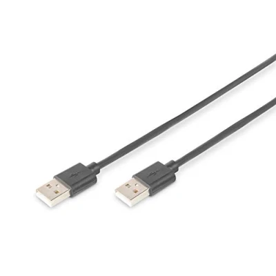 Afbeelding van Digitus USB kabel 2.0 A stekker, stekker 1.80 m Zwart Afgeschermd (dubbel) AK 300101 018 S
