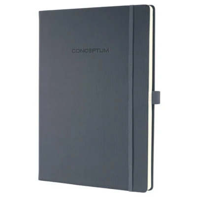 Afbeelding van Sigel notitieboek Conceptum Pure A4 donkergrijs hardcover 194 pagina&#039;s 80 grams lijn SI CO649