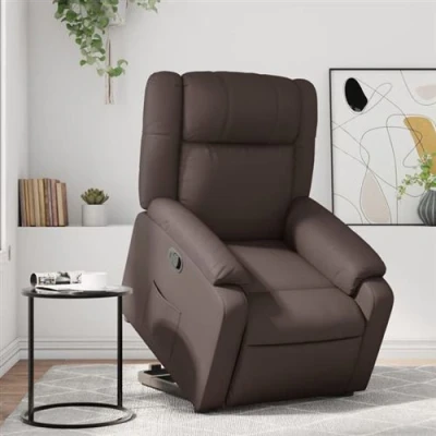 Image de vidaXL Fauteuil inclinable marron similicuir3204432