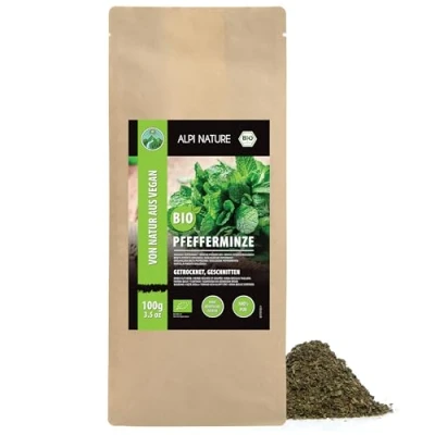 Afbeelding van biologische munt (100 g), gedroogde munt, 100% natuurlijke muntthee, zonder additieven