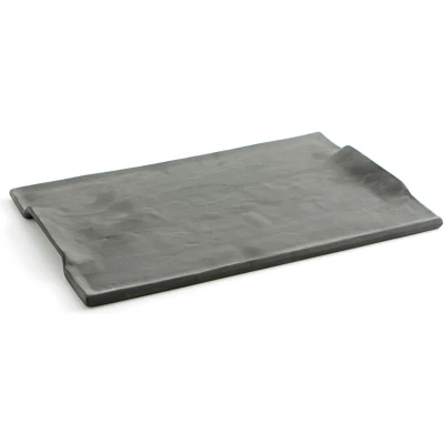 Afbeelding van Snackdienblad Quid Mineral Gres Zwart Keramisch 35 x 23 cm (6 Stuks)