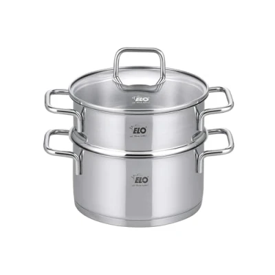 Image de Cuiseur vapeur en inox 18 cm de 2 litres Elo Citrin ref 7271826