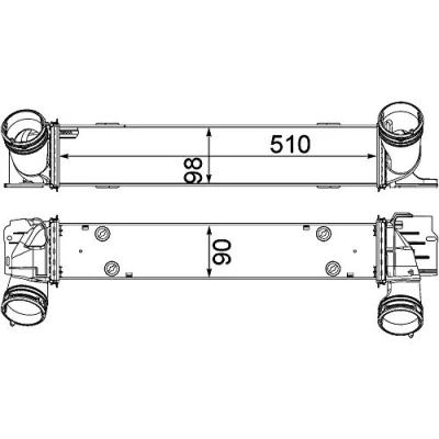 Afbeelding van MAHLE ORIGINAL CI 146 000P Intercooler BMW: 1 Convertible, 3 Touring, Saloon