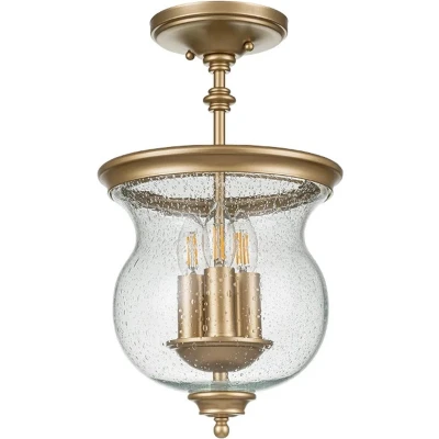 Afbeelding van Feiss LED Plafondlamp Pickering Lane 3X E14 Max 40W Dimbaar Painted Natural Brass
