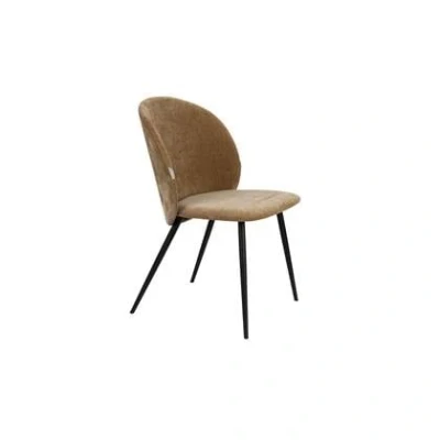 Afbeelding van Zuiver Cozy Eetkamerstoelen Mosterd/ Bruin Set van 2