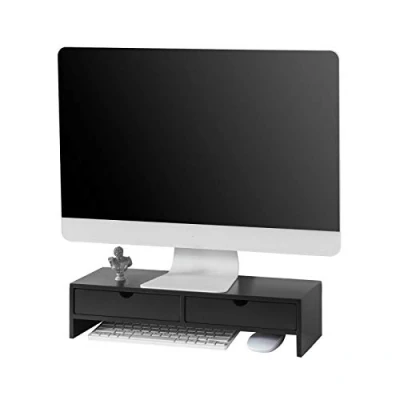 Afbeelding van SoBuy BBF02 Sch Monitorverhoger Ergonomische Monitorstandaard Universele Computermonitor, Laptop of TV scherm Zwart