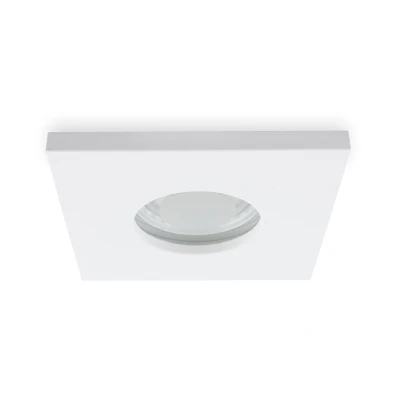 Afbeelding van Inbouwspot Vierkant, Waterdicht IP44, GU10 Fitting, Mat Wit Fitting (230V)