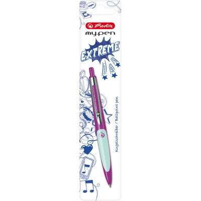 Afbeelding van Herlitz my.pen, Clip, Intrekbare balpen met klembevestiging, Navulbaar, Blauw, 1 stuk(s)