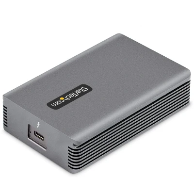 Afbeelding van StarTech.com Thunderbolt 3 naar ethernet, 10 GbE, multi gigabit, RJ45 netwerkadapter, 10GBASE T/5 2,5GBASE T netwerkkaart, 10G netwerkadapter met gecertificeerde kabel
