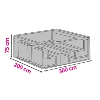 Afbeelding van Loungesethoes (300 x 200 75 cm, PP)