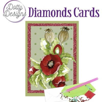 Afbeelding van Dotty Designs Diamond Cards Poppy