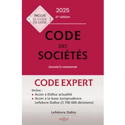Afbeelding van CODE DES SOCIETES 2025 ANNOTE ET COMMENTE