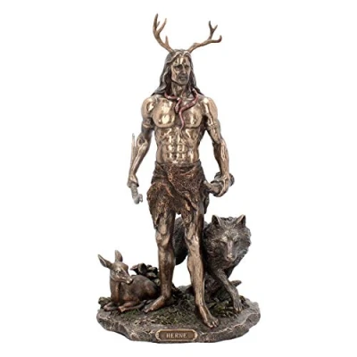 Afbeelding van Nemesis Now Beeld/figuur Herne and Animals Bronskleurig