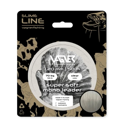 Afbeelding van Vagner Super Soft Mono Nylon Leader Clear 1.2mm (70kg) (50m) Leaders