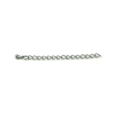 Afbeelding van 11808 1511 Decorative small chain, Platinum, 65mm, 5pcs/header bag