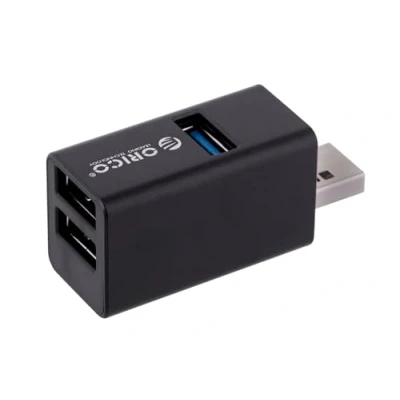 Afbeelding van Orico Mini USB 3.1 hub 3 poorten zonder kabel aluminium