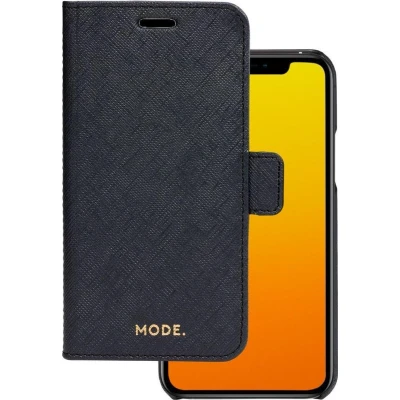 Afbeelding van iPhone 11 Pro Max Bookcase hoesje dbramante1928 Effen Zwart Leer