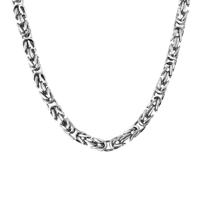 Afbeelding van Lucardi Ketting silvercoloured, Heren, Maat: 60, Silver coloured