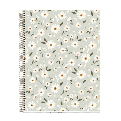 Image de Miquelrius Cahier A4 (210 x 297 mm), quadrillage 5 mm, 100 feuilles de 70 g/m², couverture en carton vert, 4 bandes couleur, spirale cuivre, collection Spring Flowers, fleurs