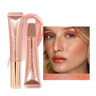 Afbeelding van INTEROOKIE Liquid Blush Stick, matte afwerking, glanzend, parelmoer glans (03#*10 ml)