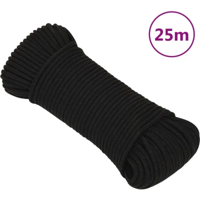 Afbeelding van Werktouw 4 mm 25 m polyester zwart