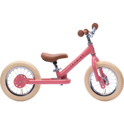 Afbeelding van Trybike steel 2 in 1 loopfiets vintage roze / bruin