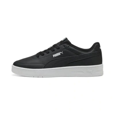Afbeelding van Puma Baskets Court Classic Clean unisexes, noir, Blanc, 37 EU, Noir EU