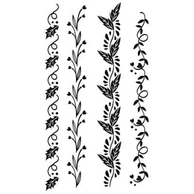 Afbeelding van Sizzix Clear Stamps by Olivia Rose Organic Borders (4pcs) (665976) (DISCONTINUED)