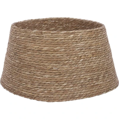 Afbeelding van House of Seasons Kerstboomrok H26 x Ø50 cm Zeegras Naturel Bruin