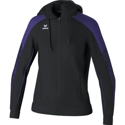 Afbeelding van Erima Evo Star Trainingsjack Met Capuchon Dames Zwart / Paars Maat: 36