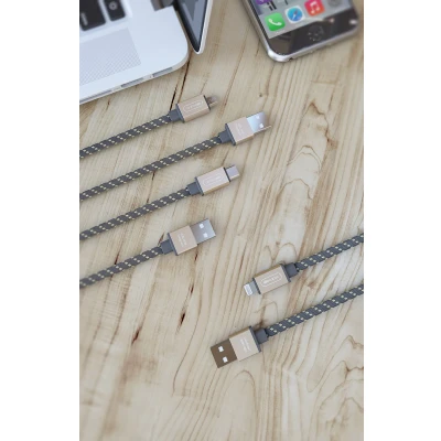 Afbeelding van Allocacoc Micro USB Kabel Aluminium Gold 1.5 Meter
