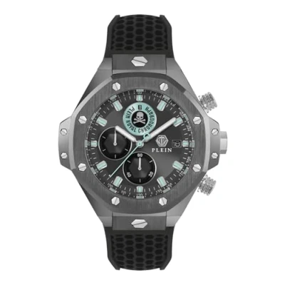 Afbeelding van Philipp Plein Chrono Royal PWLFA0125 Horloge Siliconen Zwart Ø 46 mm