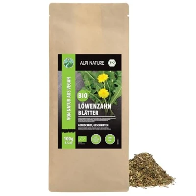 Afbeelding van biologische paardenbloemthee (100 g), gesneden paardenbloembladeren, gedroogde wilde 100% natuurlijke