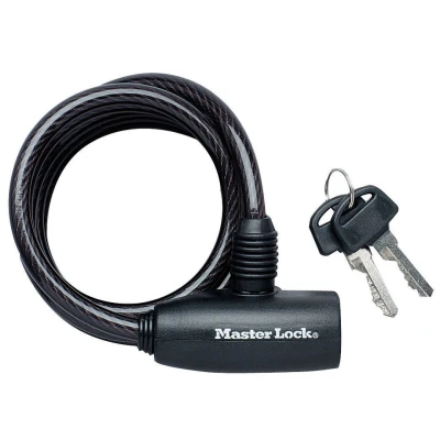 Afbeelding van MasterLock Kabelslot met stiftcilinder 1,8m x Ø8mm zwart