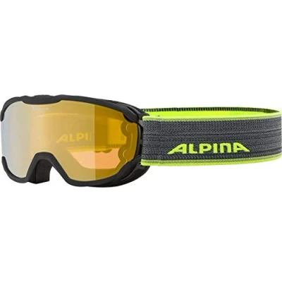 Afbeelding van Alpina Pheos Junior Q Lite Skibril Zwart Geel Categorie 2