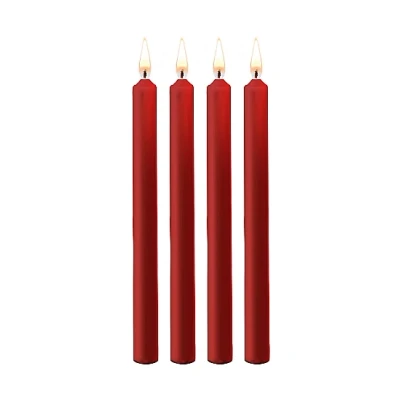 Afbeelding van SM Kaarsen Large 4 Pack Rood