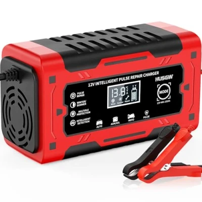 Afbeelding van 6A auto acculader, 12V puls reparatie onderhoud/oplader voor batterijen