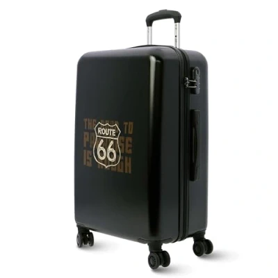 Afbeelding van Route 66 Cabinekoffer 55x40x20 (uitbreidbaar) 33L Ryanair handbagage compatibel met luchtvaartmaatschappijen lichte en harde 4 wielen, zwart., Middelgrote koffer