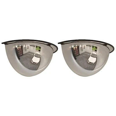 Afbeelding van vidaXL Verkeersspiegel halve bol 2 st Ø 30 cm acryl
