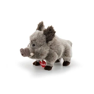 Afbeelding van Trudi Classic knuffel Wild Zwijn 25 cm Hoge kwaliteit pluche Knuffeldier voor jongens en meisjes Grijs 12x19x25 maat S